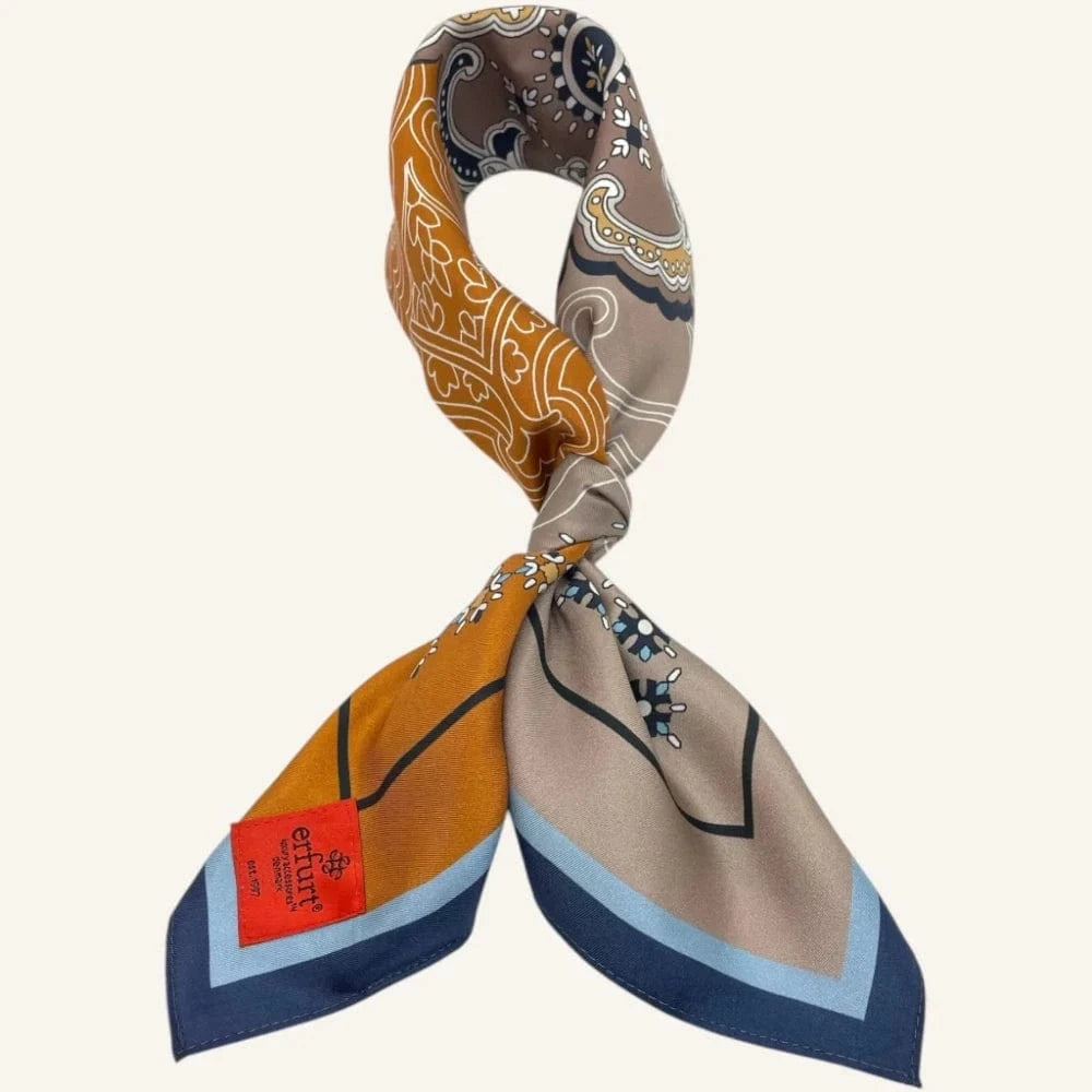 Silk Scarf | Paisley Dreams | Almond