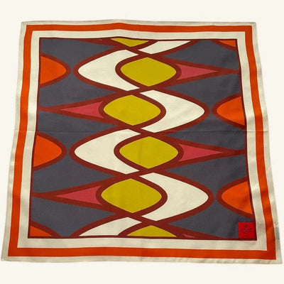 Silk Scarf | Soft Lines | Orange