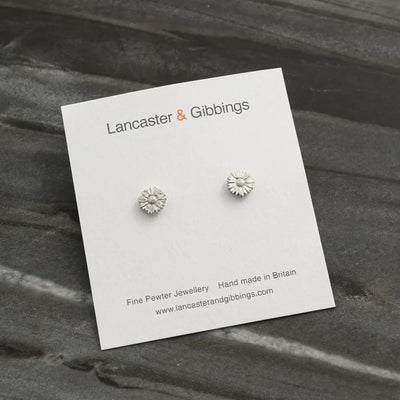 Silver Daisy Stud Earrings