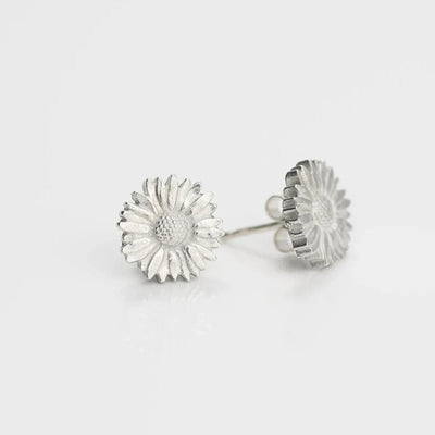 Silver Daisy Stud Earrings