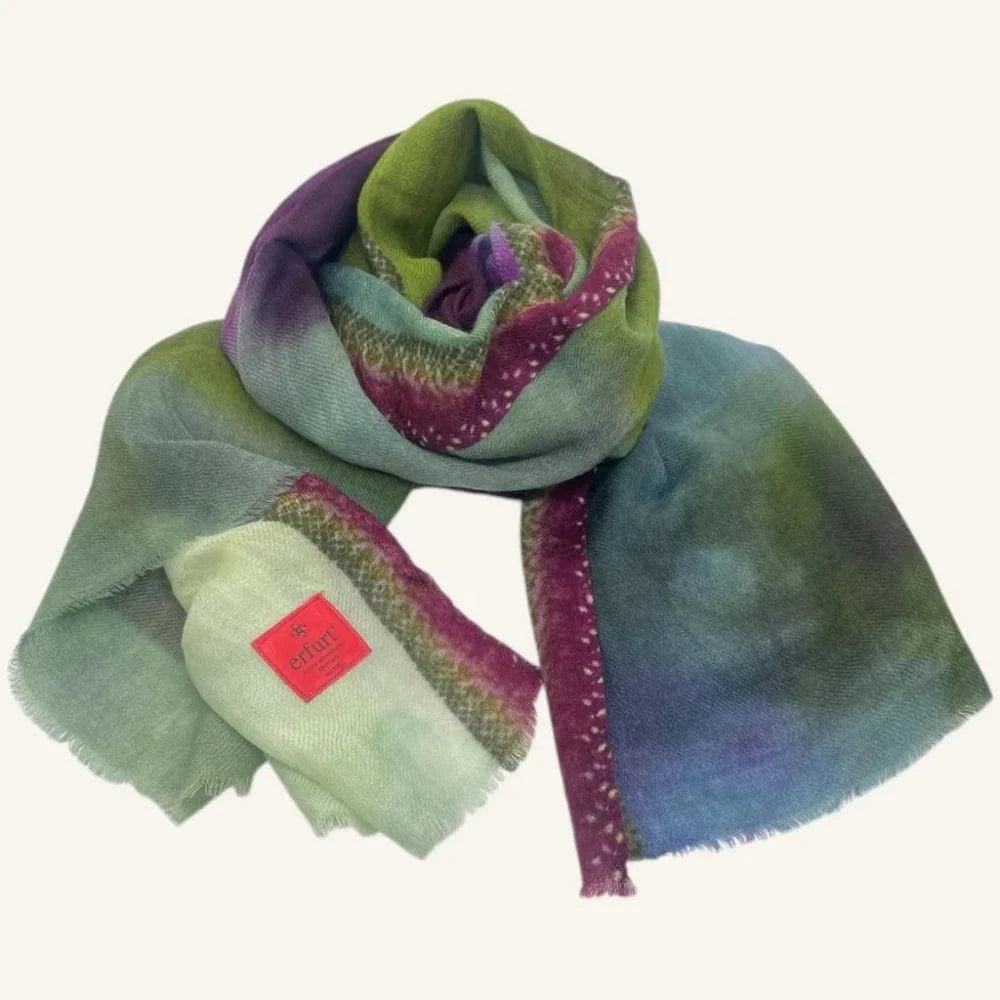 Soft Wool Scarf | Water Paints | Petunia Purple