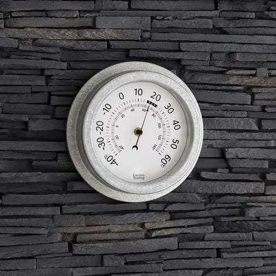St Ives Thermometer | Galvanised Steel Silver