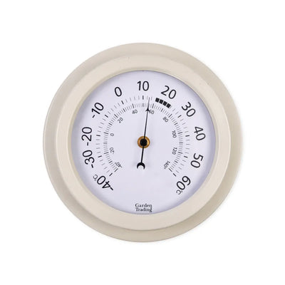 Tenby Thermometer | Steel Lily White