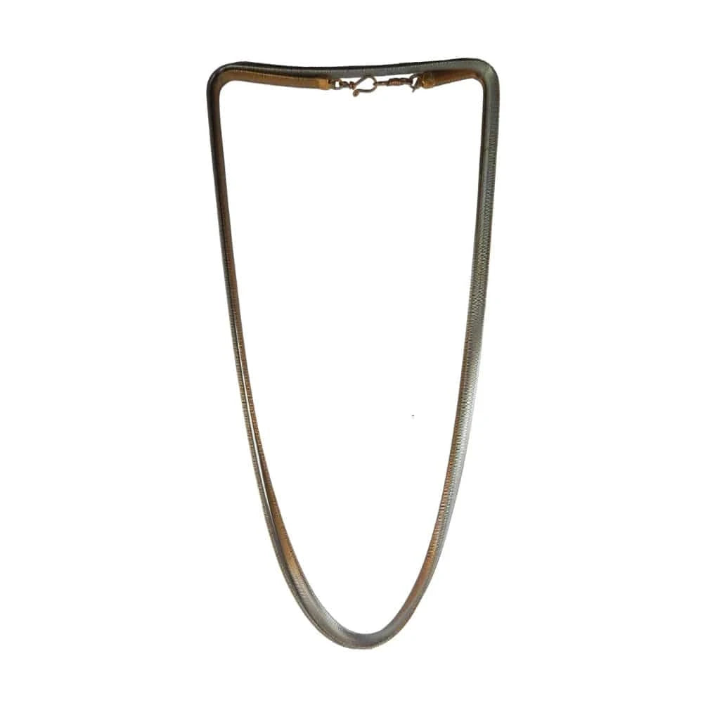 Thin Single Strand Fern Necklace | Antique Brass Verdigris