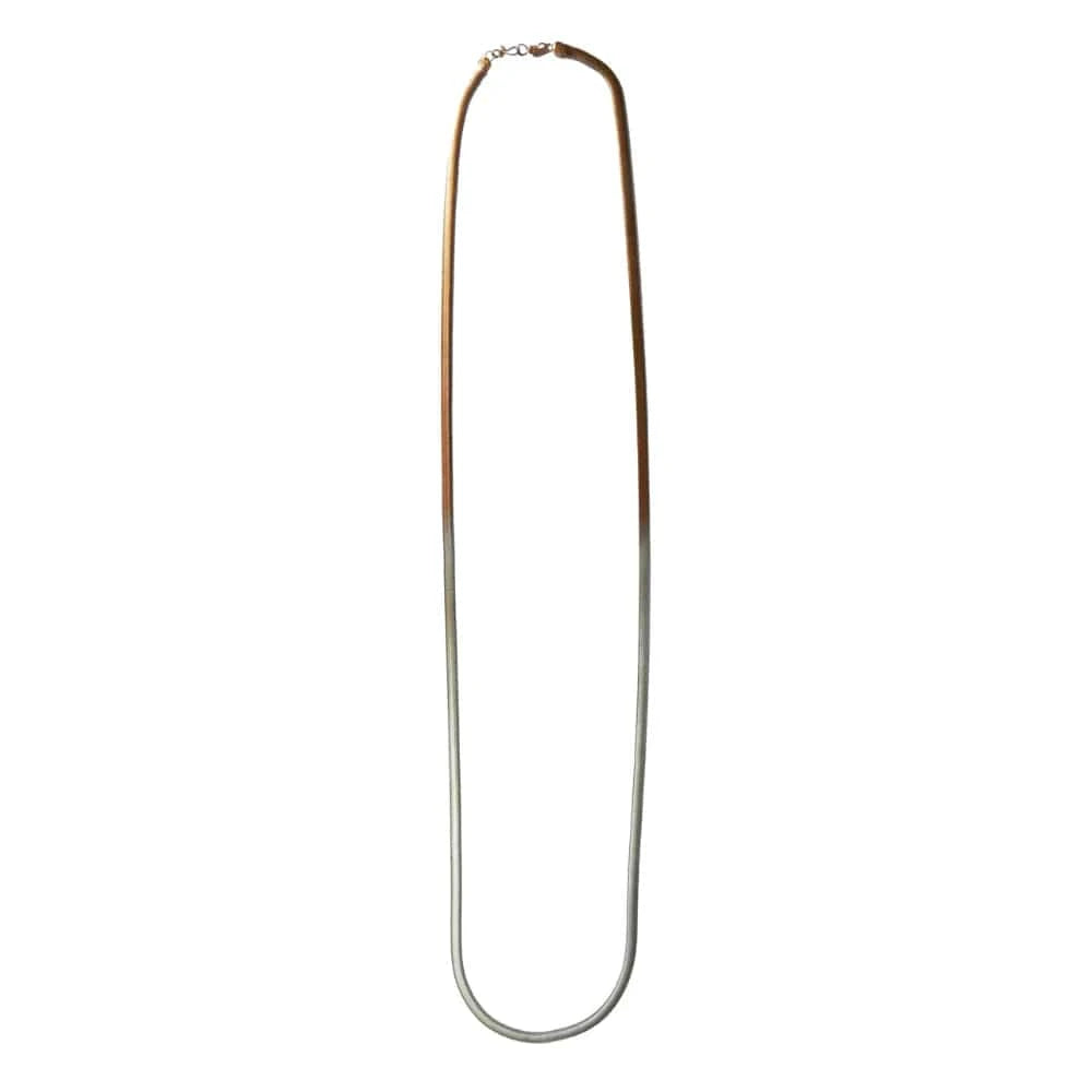 Thin Single Strand Fern Necklace | Antique Brass Verdigris