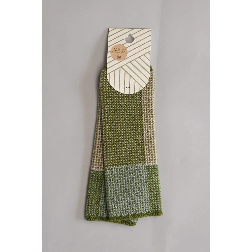 Waitaha Wrist Warmers in Merino | Spring Pikopiko