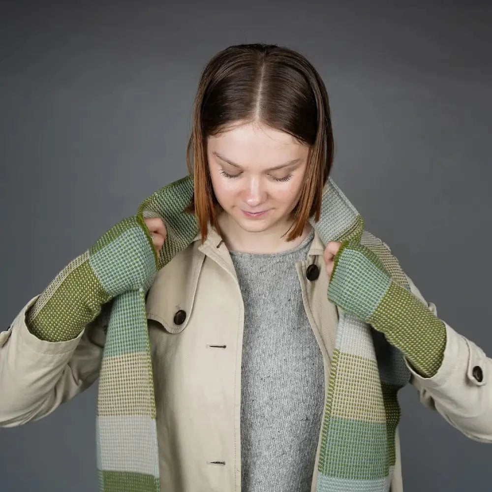 Waitaha Wrist Warmers in Merino | Spring Pikopiko