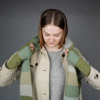 Waitaha Wrist Warmers in Merino | Spring Pikopiko