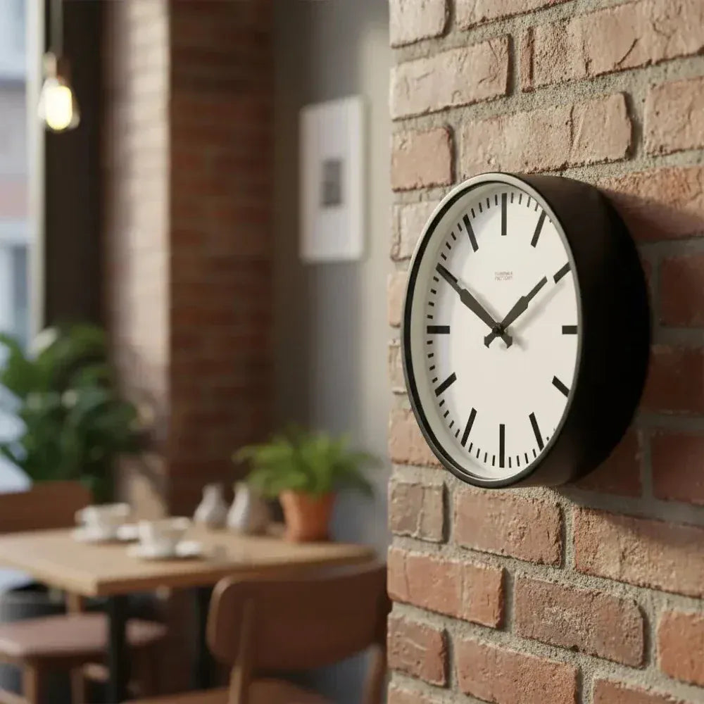 Wall Clock | Factory Black Station | 30cm