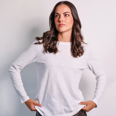 White / X Small Velveteen Rabbit | Lucie Long Sleeve Tee