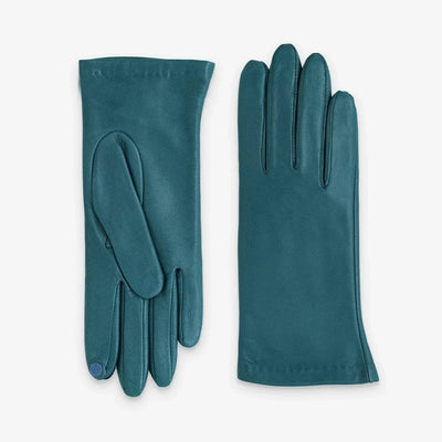 Women's Leather Gloves – Silk Lined – Touch Screen | Teal