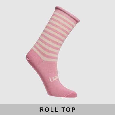 Women's Merino Roll Top Crew Socks | Meringue