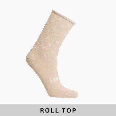 Women's Merino Roll Top Crew Socks | Mushroom