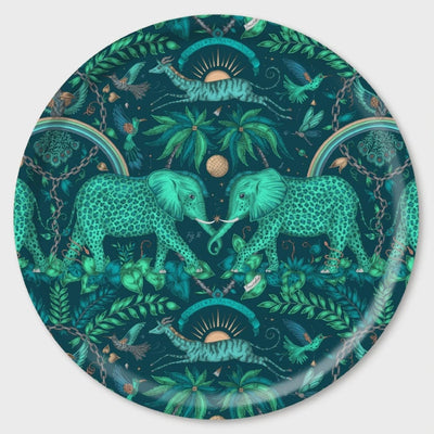 Birchwood Tray Large Round | Zambezi/Teal