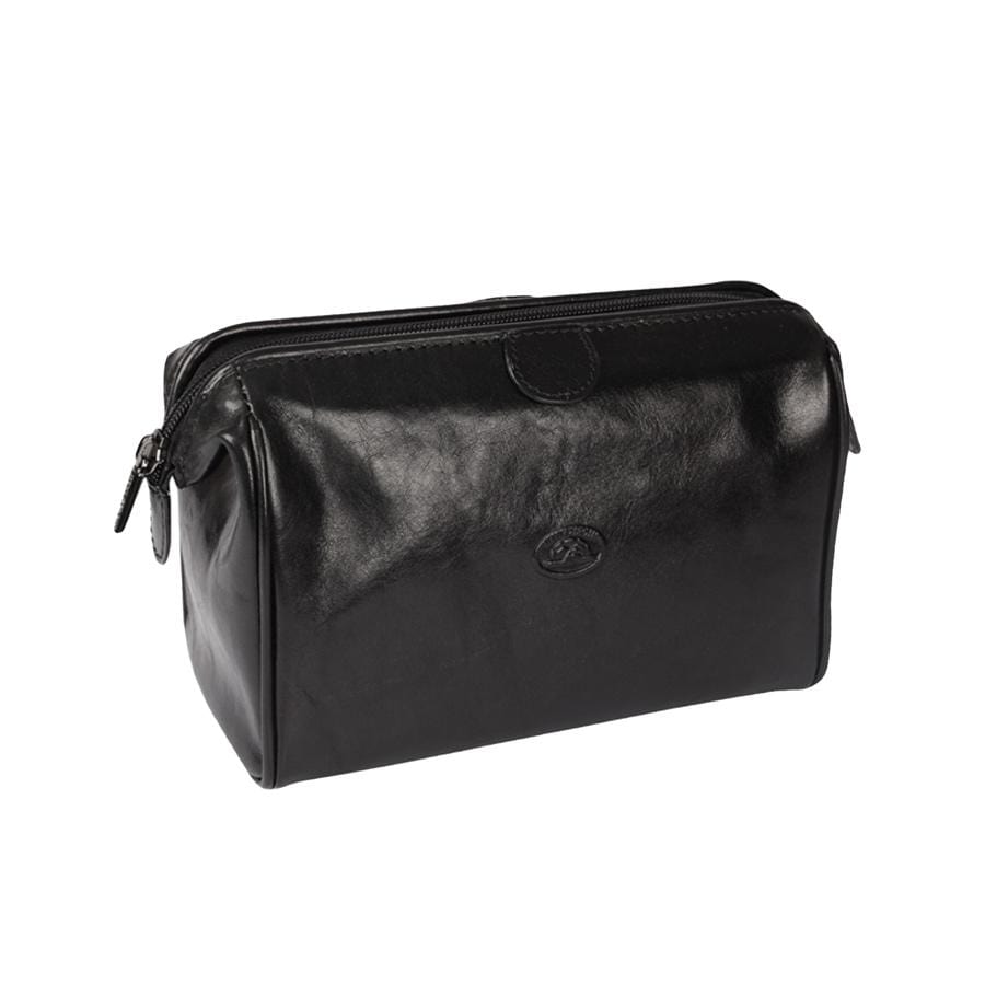 Black Tony Perotti Leather Travel Bag | 8005
