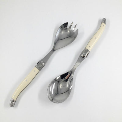 Cream Laguiole Salad Server Set Gift Box