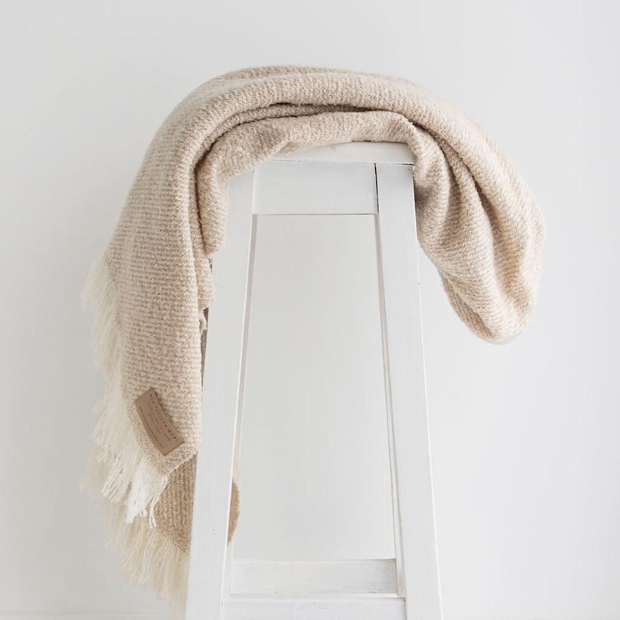 Driftwood Wool Twill Throw | NZ