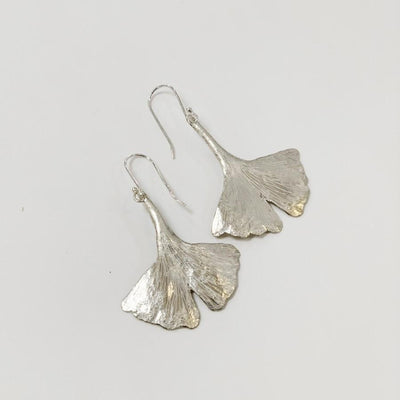 Flying Dog Earrings Small | Gingko Leaf