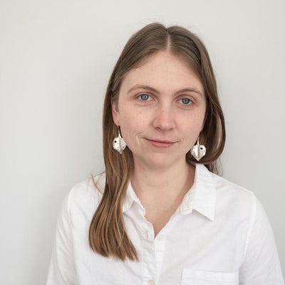 Flying Dog Earrings Small | Kawakawa Leaf