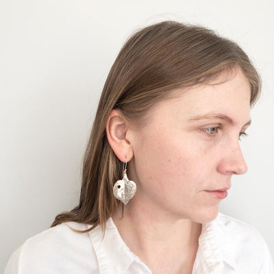 Flying Dog Earrings Small | Kawakawa Leaf