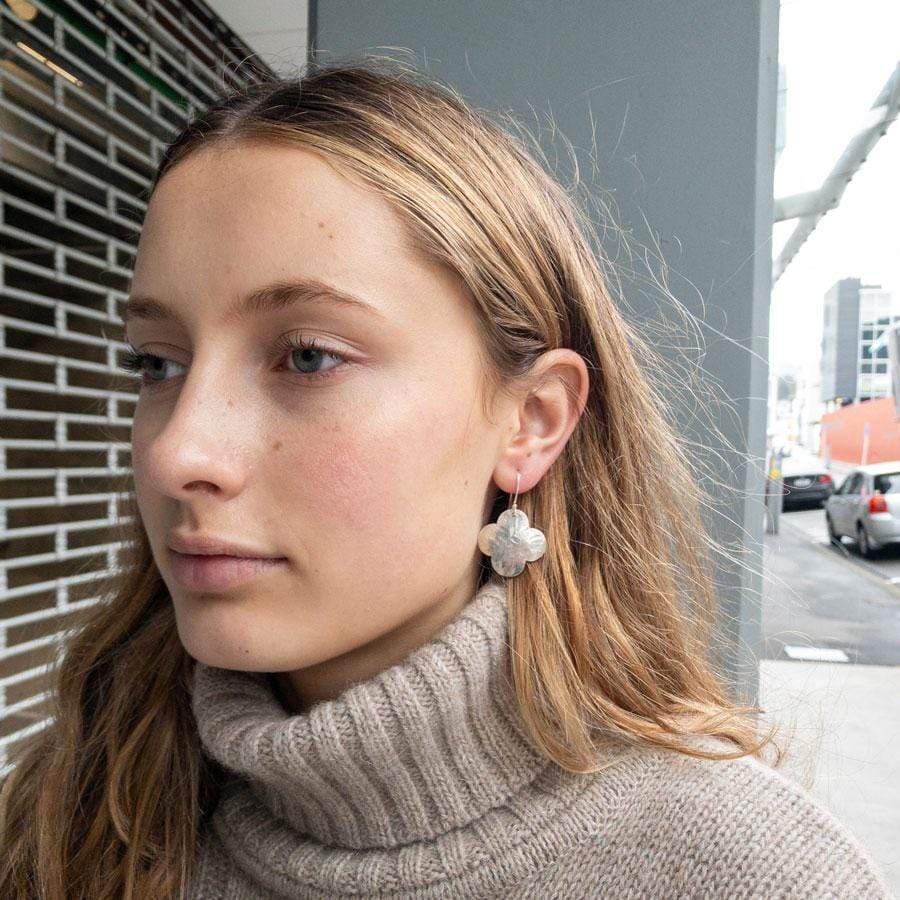 Flying Dog Earrings Small | Quatrefoil