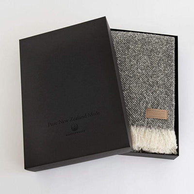 Grey Wool Twill Throw | NZ