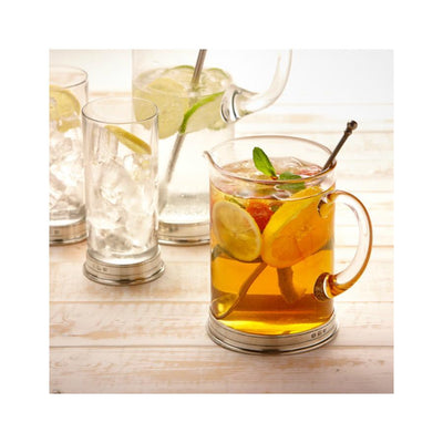 Italian Pewter Crystal Bar Pitcher 1L