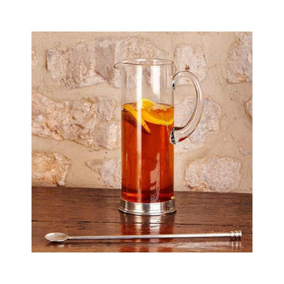 Italian Pewter & Crystal Pitcher