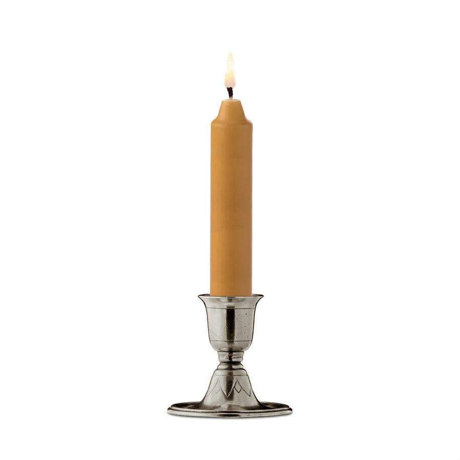Italian Pewter Short Candlestick