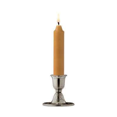 Italian Pewter Short Candlestick