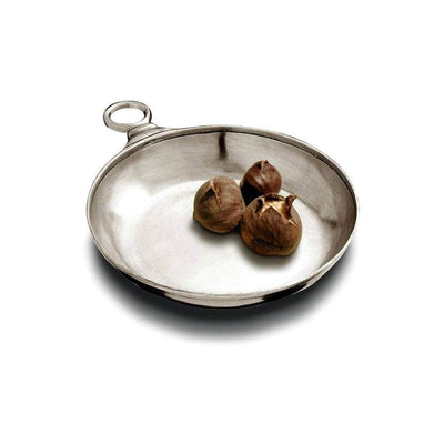 Italian Pewter Tasting Dish with Ring Handle