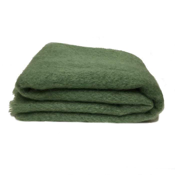 Mohair throw | Olive