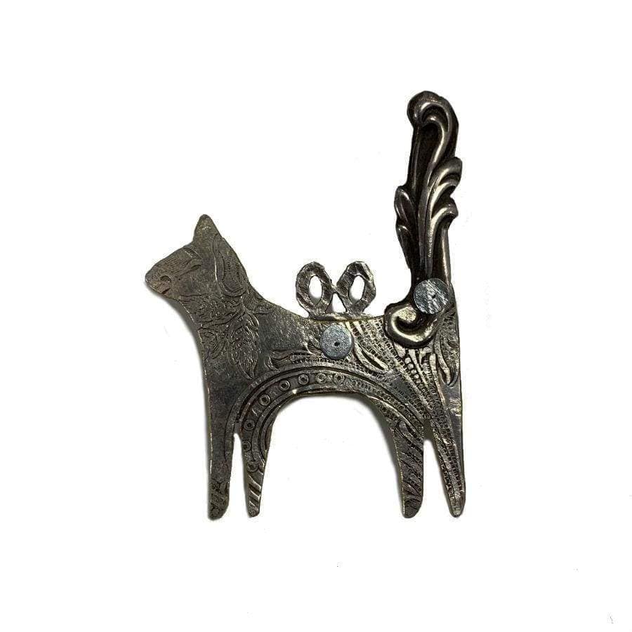 NZ Made Flying Cat Brooch