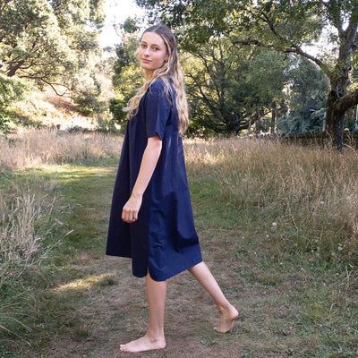 Organic Nightdress Sunday Navy