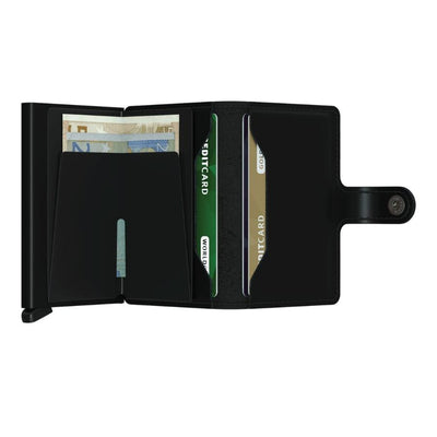 Secrid Matte Leather Mini Wallet | Black
