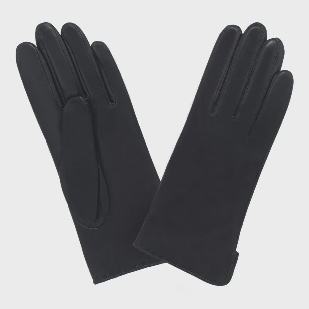 Women's Leather Gloves – Cashmere Lined | Black