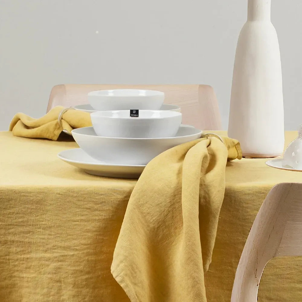 145x330cm Linen Tablecloth | Honey