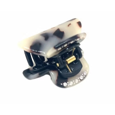 Acetate Small Hair Claw with Crystals | Light Turtle