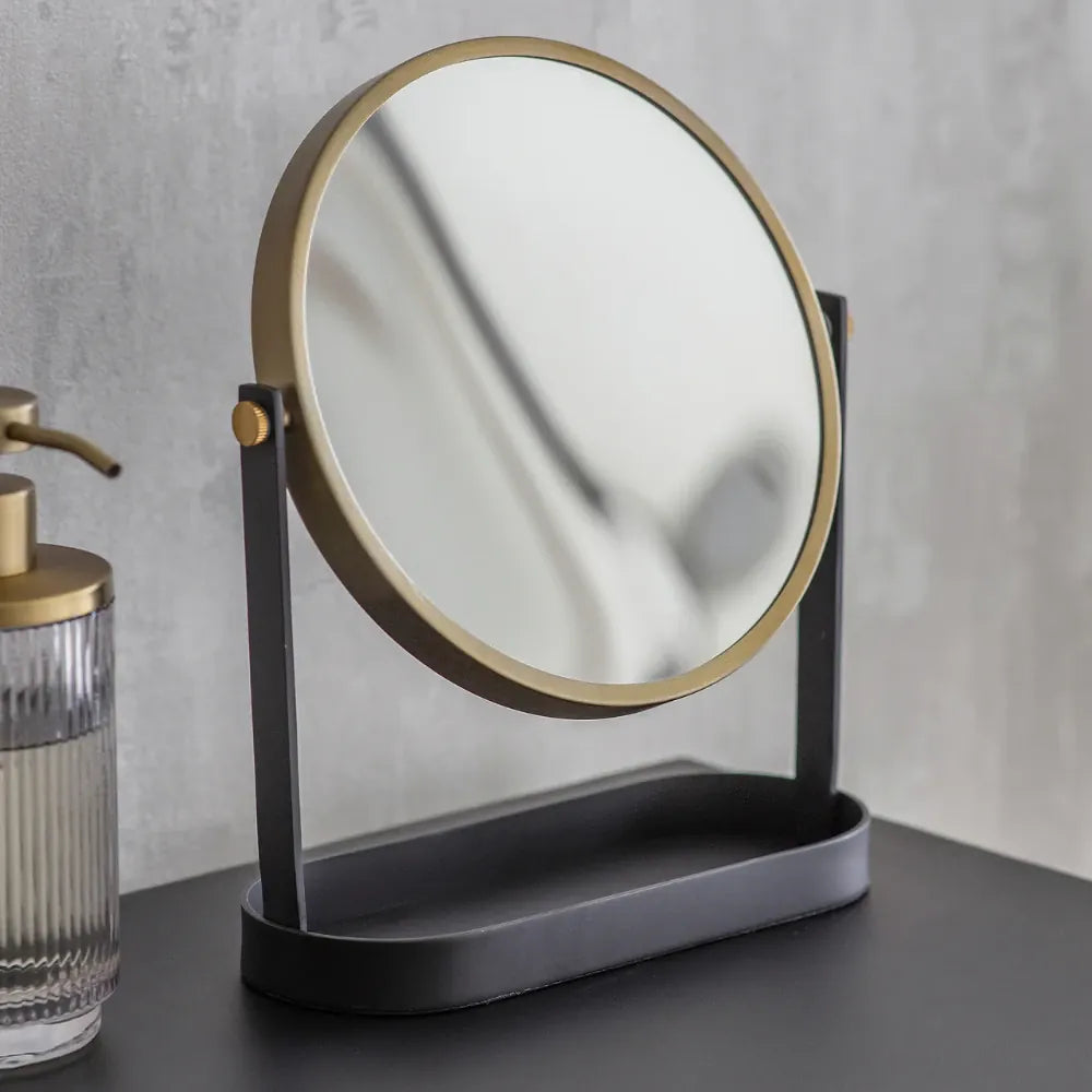 Adelphi Vanity Mirror | Steel Black
