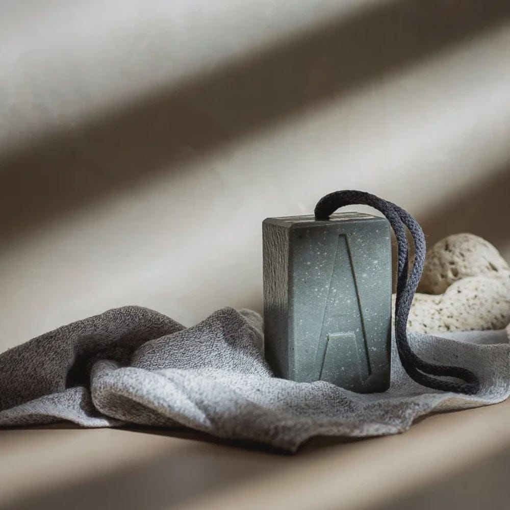 Aermeda Goat Milk Soap on a Rope | Wild Kelp Charcoal