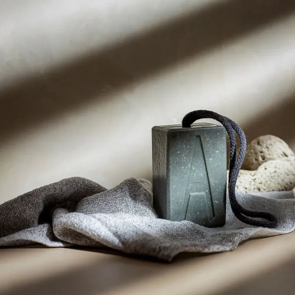 Aermeda Goat Milk Soap on a Rope | Wild Kelp Charcoal