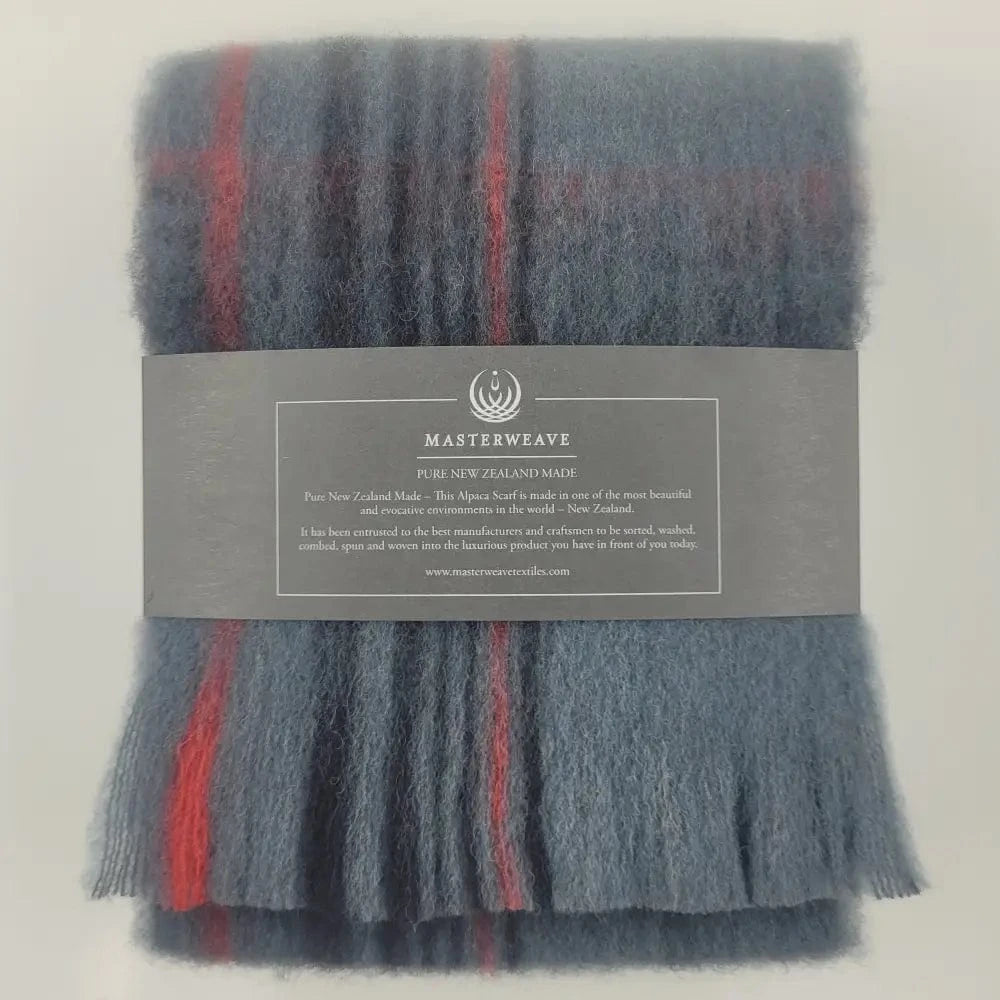 Alpaca Scarf Grey/Black Check