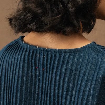 Amelia Wool Blouse | Indigo