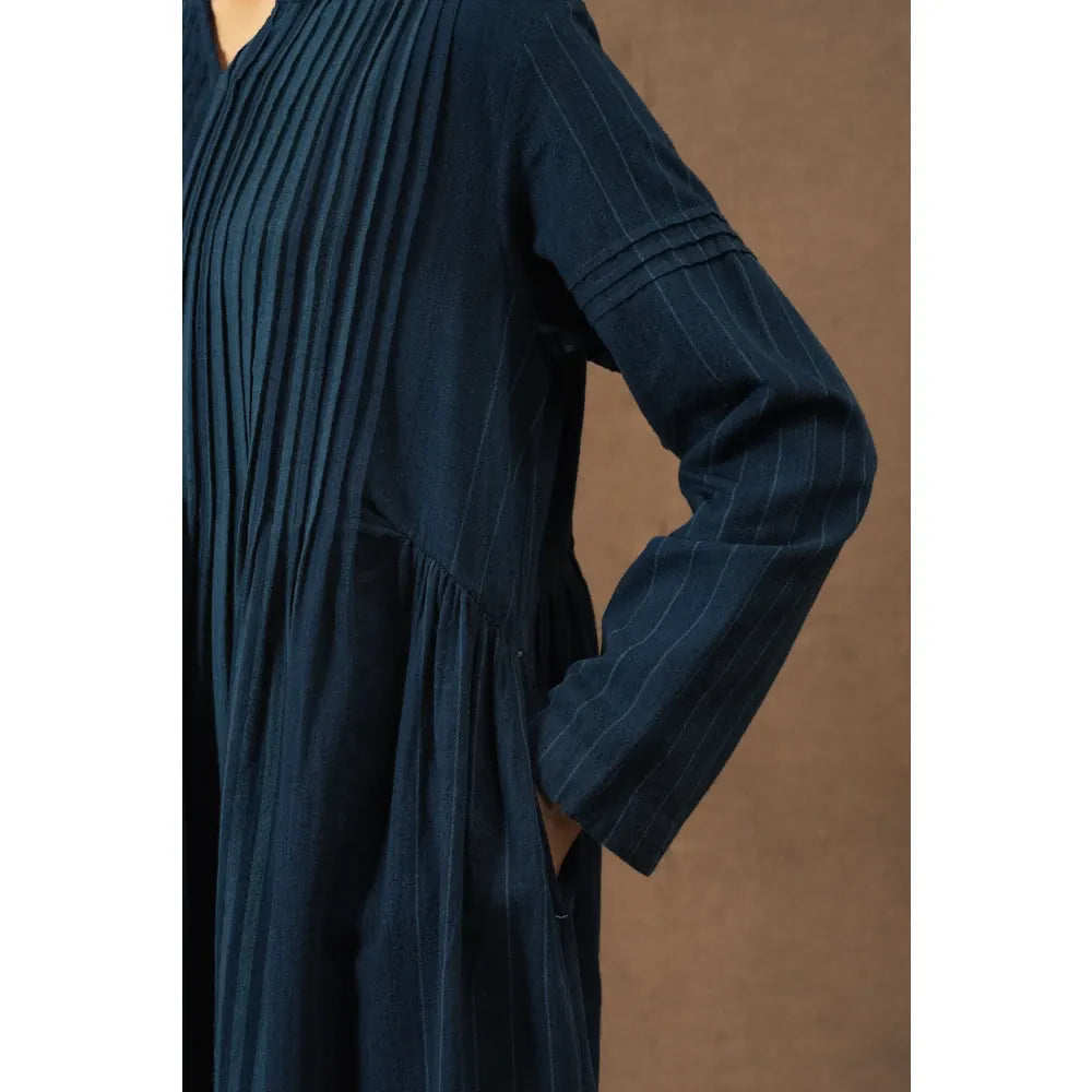 Bella Cotton Striped Dress | Indigo