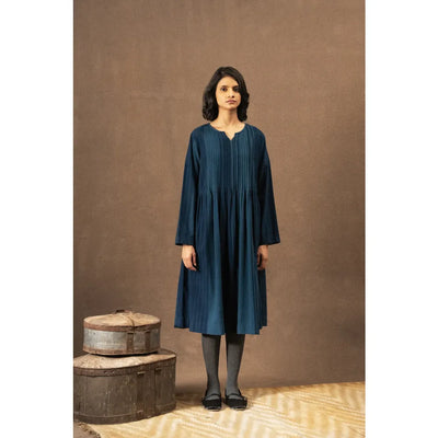 Bella Cotton Striped Dress | Indigo