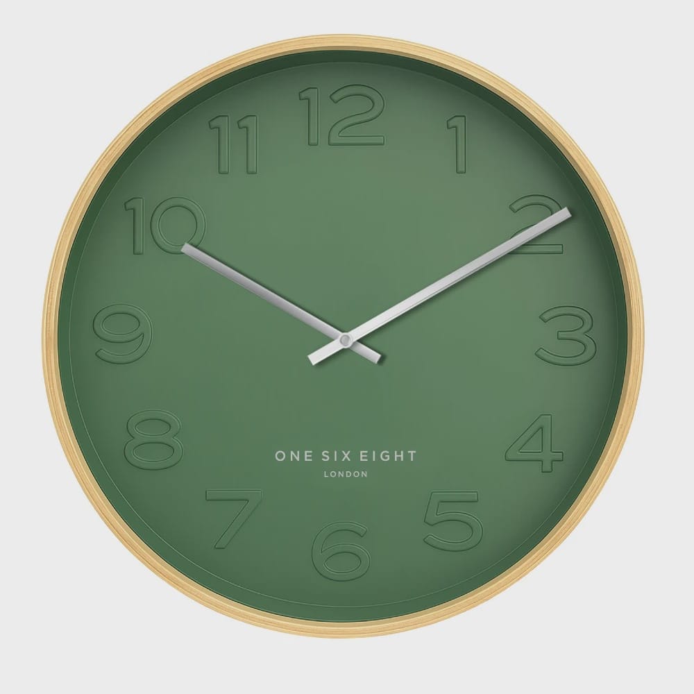 Bella Wall Clock | 41cm | Forest Green