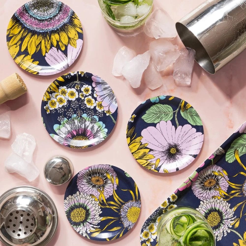 Birchwood Coaster | Sunflower Navy