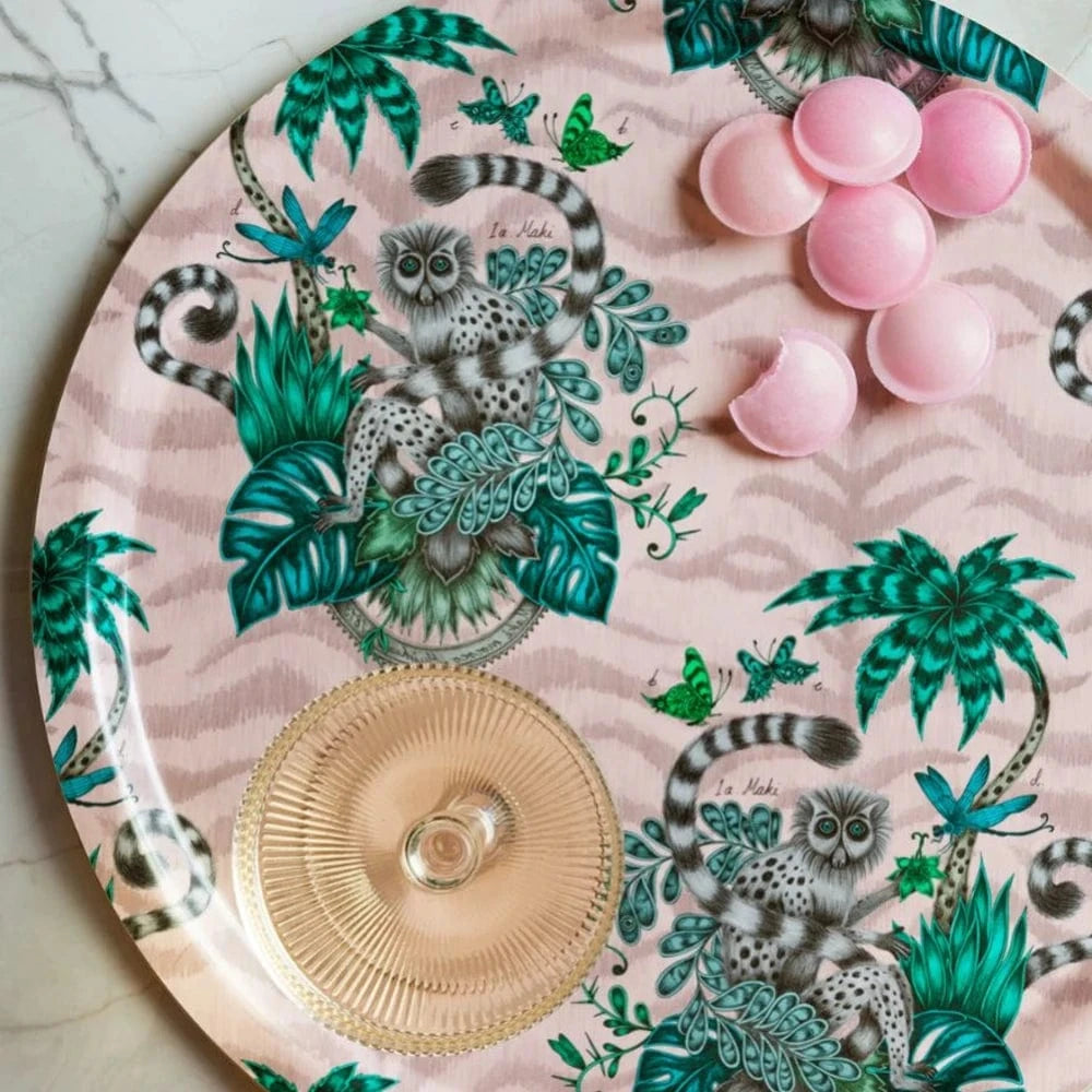 Birchwood Tray Large Round | Lemur Pink