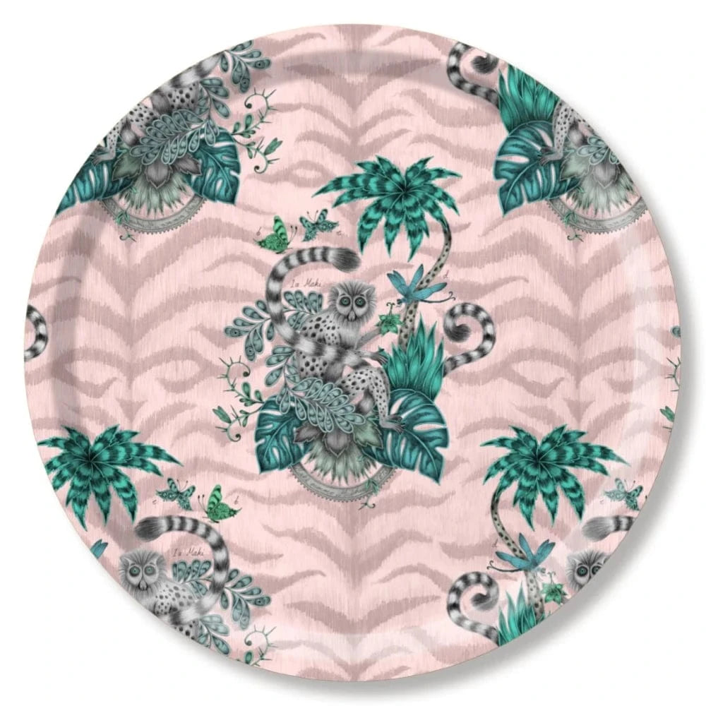 Birchwood Tray Large Round | Lemur Pink