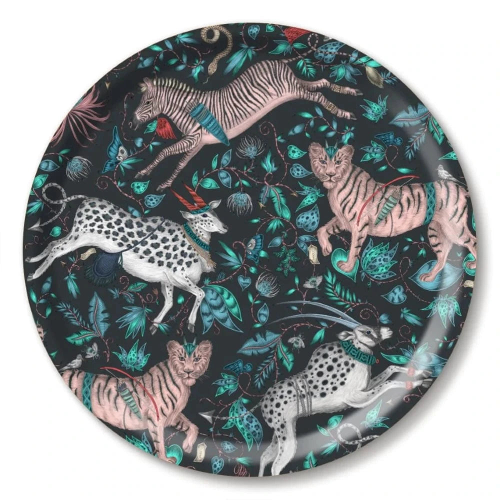 Birchwood Tray Large Round | Protea Navy